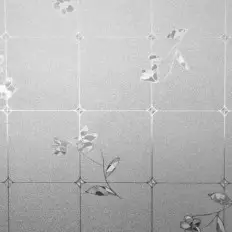 Pellicola Privacy effetto mattonelle e fiori per Finestre Vetri