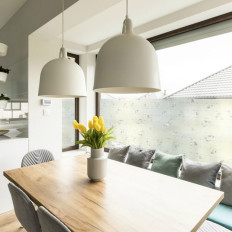 Película privacidad efecto azulejos y flores para ventanas 2