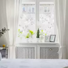 Pellicola Privacy effetto fiori semplici per Finestre Vetri 2