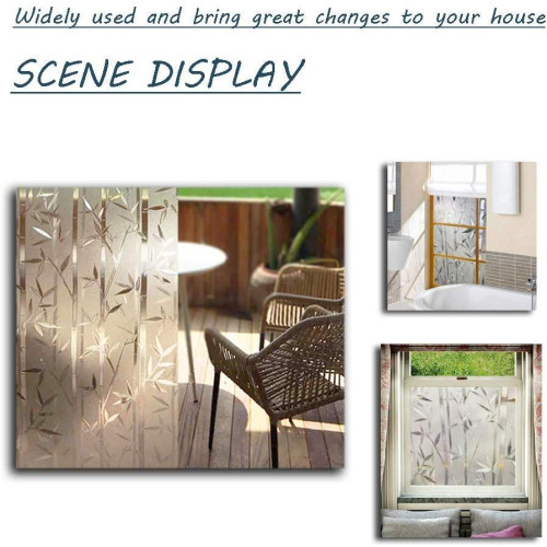 Película privacidade efeito bambu para janelas vidros