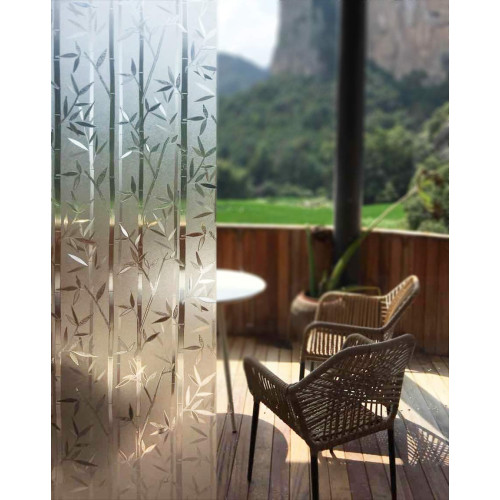 Película privacidad efecto bambú para ventanas vidrios