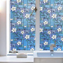 Pellicola Privacy effetto colorato a fiori per Finestre Vetri