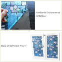 Privacy film coloured effect flowered for windows glass