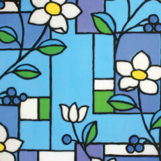 Pellicola Privacy effetto colorato a fiori per Finestre Vetri