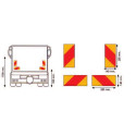 ECE 70.01 reflective panels for trucks 4-piece kit class 3