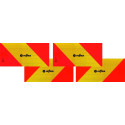 ECE 70.01 reflective panels for trucks 4-piece kit class 3