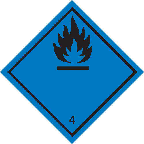 PVC label Class 4 division 4.3 label for substances which, in