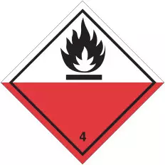 Etichetta in PVC di classe 4 divisione 4.