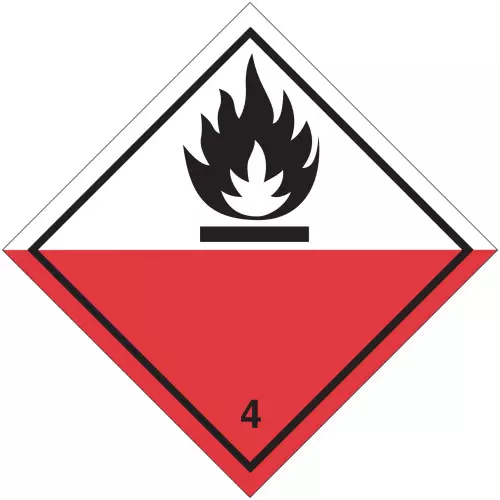 Etichetta in PVC di classe 4 divisione 4.