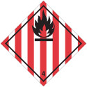Etiqueta de PVC de clase 4 división 4.
