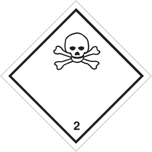 PVC-Etikett der Klasse 2, Unterklasse 2.