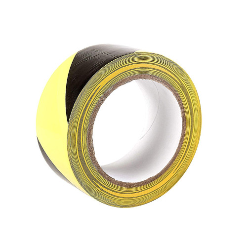 Cinta de marcado amarilla/negra de polietileno 200m x 70mm