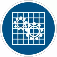 Cartelli di obbligo ISO 7010 "Verificare l'efficienza della