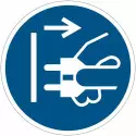 Señales de obligación ISO 7010 "Desconectar el cable del