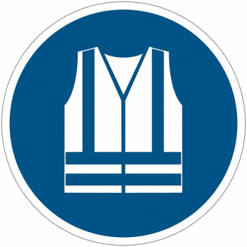 Cartelli di obbligo ISO 7010 "Gilet di sicurezza ad alta
