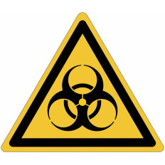 Señales de peligro ISO 7010 "Peligro riesgo biológico" W009