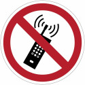 PVC sign prohibiting ISO7010 “prohibition to active cell