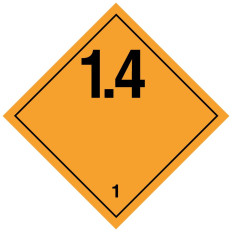 Selbstklebendes Etikett oder Aluminiumstütze ADR Klasse 1.