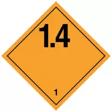 Self-adhesive label or aluminum support A.D.R division 1.