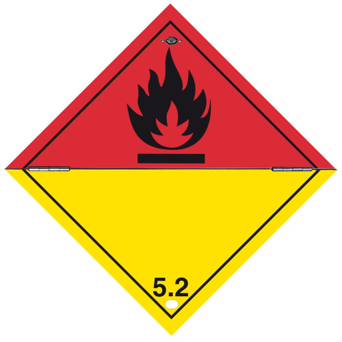 Self-adhesive label or A.D.R aluminum support for "division 5.