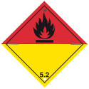 Self-adhesive label or A.D.R aluminum support for "division 5.