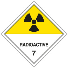 Etiquette auto-adhésive ou support aluminium ADR pour 7.