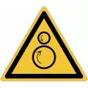 ISO 7010 warning signs "Danger of counter-rotating rollers" -