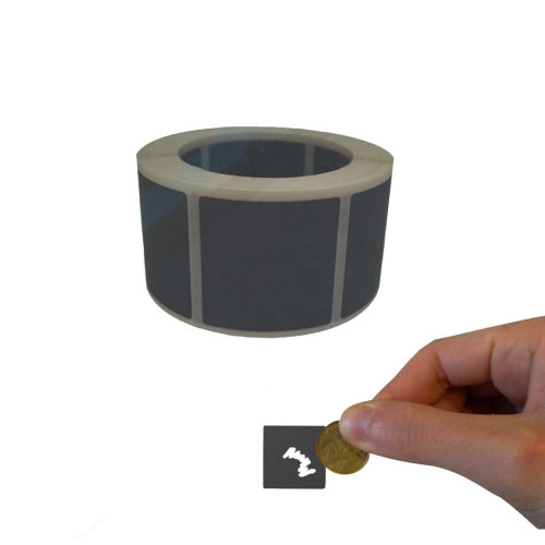 Bollini Scratch off modello gratta e vinci adesivi forma