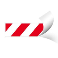 3M™ Red and white car park platform chevron hazard warning film 2