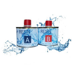 Resina epoxídica transparente bi-componente a efecto agua –