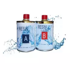 Resina epoxídica transparente bi-componente a efecto agua –