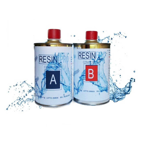 Resina epoxídica transparente bi-componente a efecto agua –