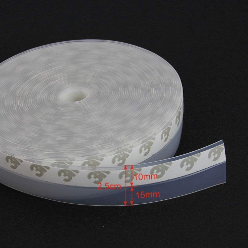 Joint d'étanchéité en silicone transparent pour portes et