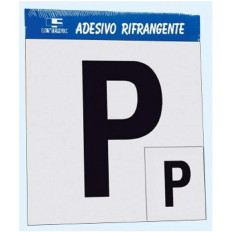 Etiqueta Adhesiva de vinilo reflectante "P" Principiante, juego
