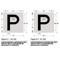 Label Adhesive Vinyl Reflective "P" Anfänger, 2er Set nach DPR