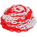 Plastic chain for parking and safety, white and red, 6 mm, from