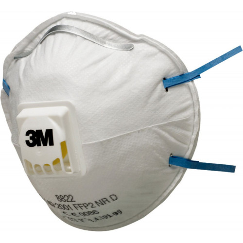 3M Respiratore Serie 8000 Art. 8822 per polveri, Classe FFP2 NR