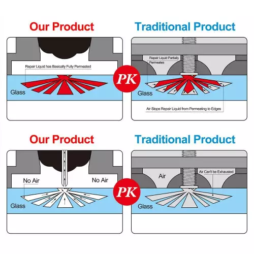 Super PDR repairs small cracks or veins any professional glass