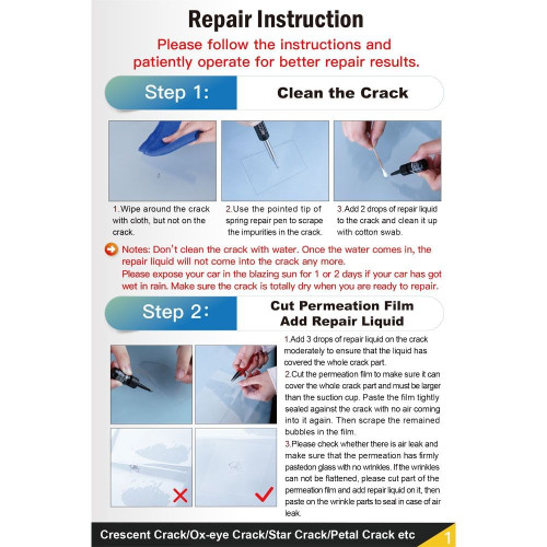 Súper PDR repara pequeñas grietas o venas cualquier cristal