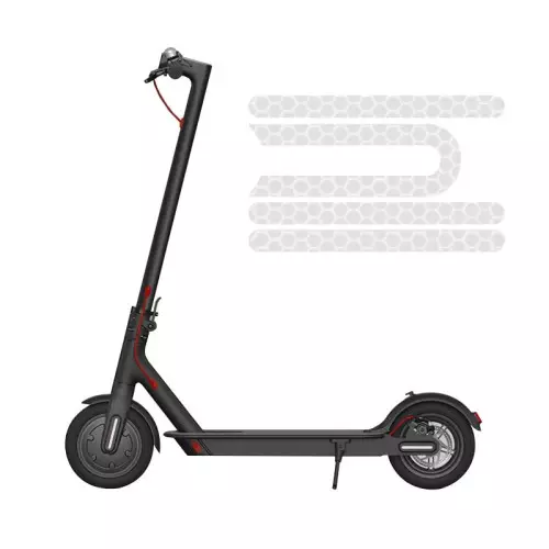 Adesivi rifrangenti silver per monopattino Xiaomi Norma Mijia