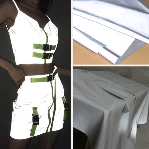 High visibility EN471 approved silver reflective fabric sew on