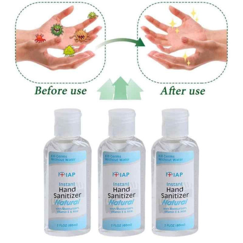 Désinfectant antibactérien pour les mains 60 ml sans eau avec