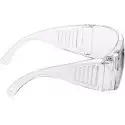 Safety and hygienic safety glasses resistant to scratches and