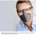 Visiera maschera di protezione unisex antispruzzo in plastica