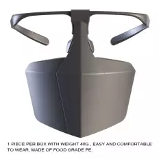 Visiera maschera di protezione unisex antispruzzo in plastica