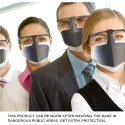 Máscara unisex de proteção anti-salpicos em plástico