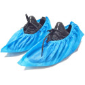 Hygienic blue polyethylene shoe covers with elastic 50 pieces