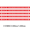 5 walkable antislip adhesive safety distance strips PVC floor