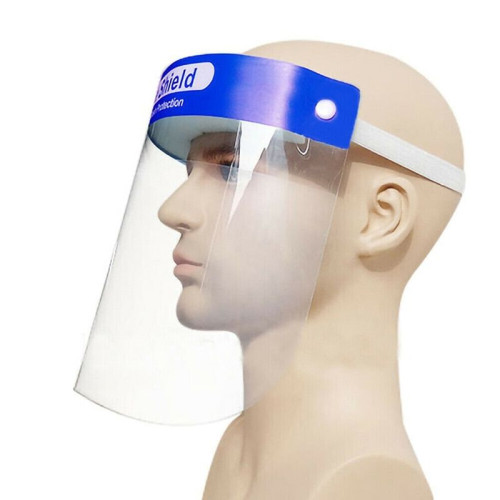 Escudo facial unisex de proteção anti-respingo de plástico com