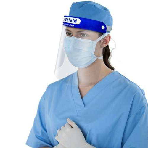 Escudo facial unisex de proteção anti-respingo de plástico com